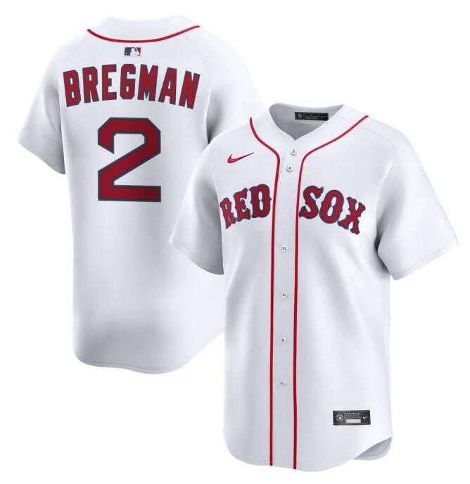 Mens Boston Red Sox #2 Alex Bregman White 2024 Home Limited Stitched Jersey Dzhi